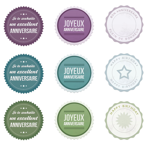 Etiquettes pour anniversaire - Aurore Daviot
