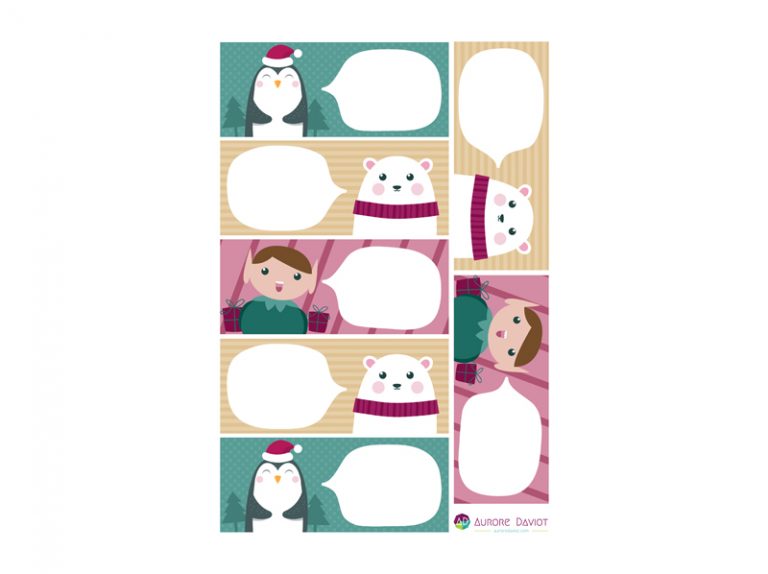 Etiquettes cadeau de Noël 2019