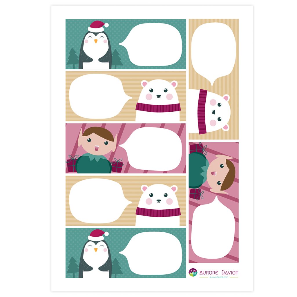 Etiquettes cadeau de Noël 2019